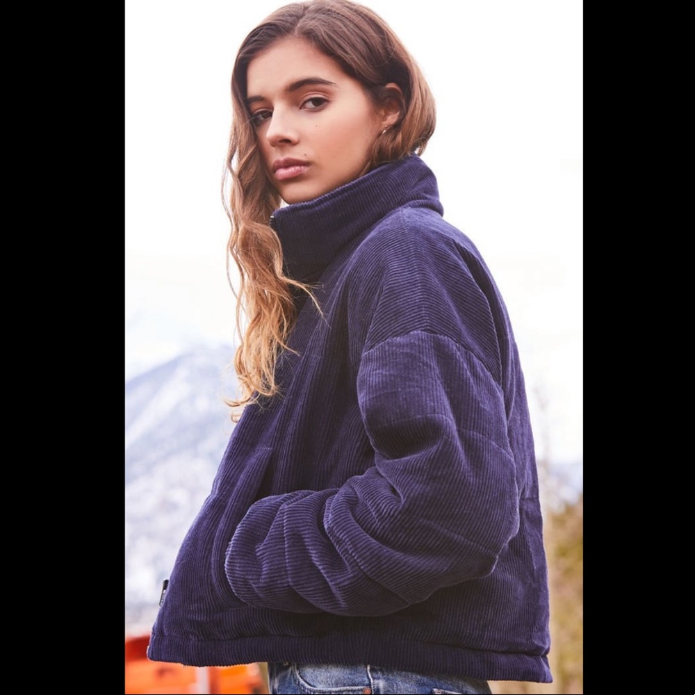 RARE!! NEW Kendall & Kylie Corduroy Puffer Jacket - Picture 2 of 4